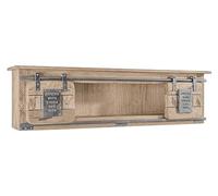 MASSIVMOEBEL24.DE Étagère Murale 130x25 Manguier laqué Whitewash Railway #365