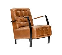 MASSIVMOEBEL24.DE Fauteuil - Cuir (Cognac) - Iron Label #13
