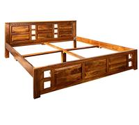 MASSIVMOEBEL24.DE Lit Double 180x200 Acacia laqué Miel Oxford #0253