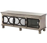 MASSIVMOEBEL24.DE Meuble TV 150x45 Manguier laqué Gris Hermitage #612