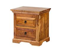 MASSIVMOEBEL24.DE Petite Commode - Bois Massif d'acacia laqué (Miel) - Style Colonial - Oxford #0905