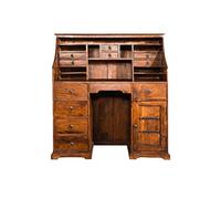 MASSIVMOEBEL24.DE Secrétaire - Bois Massif d'acacia laqué (Miel) - Style Colonial - Oxford #0516