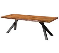MASSIVMOEBEL24.DE Table à Manger Acacia Natur laqué Freeform | 220x100cm89kgModernepartiellement assemblémassif