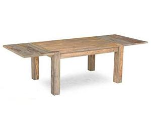 MASSIVMOEBEL24.DE Table à Manger Extensible 180-260x90 Palissandre huilé Gris Taupe Nature Grey #305
