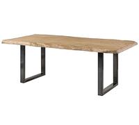 MASSIVMOEBEL24.DE Table à Manger Manguier Beige laqué Freeform | 180x90x77 cm (BxTxH)55kgModernedémontémassif