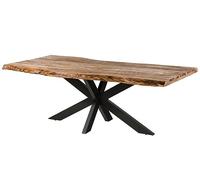 Table à manger - Bois massif de palissandre - 180x90 cm - Bois sablé-Anthracite mat - Pieds Spider - FREEFORM 5
