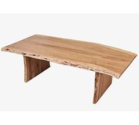 MASSIVMOEBEL24.DE Table Basse 150x70cm - Bois Massif d'acacia laqué - Design Naturel - Pure Acacia #306