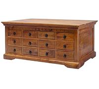 MASSIVMOEBEL24.DE Table Basse - Bois Massif d'acacia laqué (Miel) - Oxford #0322