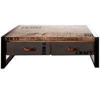 MASSIVMOEBEL24.DE Table Basse Manguier Natur imprimé Factory #128 | 115x60x40 cm (BxTxH)33kgIndustrielmontémassif
