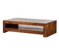 MASSIVMOEBEL24.DE Table Basse Sheesham Brun foncé laqué Duke #120 | 135x70x36 cm (BxTxH)36kgModernemontémassif