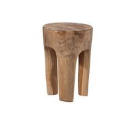 MASSIVMOEBEL24.DE Tabouret 30x30 Teck laqué Teck Naturel UNIKA #154