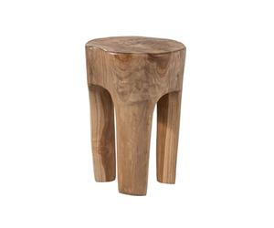 MASSIVMOEBEL24.DE Tabouret 30x30 Teck laqué Teck Naturel UNIKA #154
