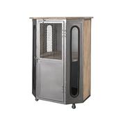 MASSIVMOEBEL24.DE Vitrine 76x60 Manguier laqué Blanchi Railway #330