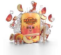 Massiv's Toothpicks - Cure-dents aromatisés - BIG M Peach Ice - 100 cure-dents aromatisés - Haleine fraîche - Boîte métallique stylée - Végan, Sans sucre, Sans calories