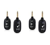 Masslla Lot de 2 systèmes de guitare sans fil A8, émetteur audio UHF rechargeable, récepteur pour guitare, violon, clavier