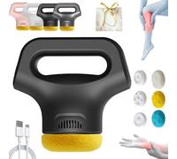 Massology Pro - Massology Pro Massage Gun, Deep Tissue Percussion Massager for Muscle & Back Pain Relief with 12 Adjustable Gears & 3 Massages Heads for Shoulders, Neck Relaxation (Black)