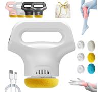 Massology Pro - Massology Pro Massage Gun, Deep Tissue Percussion Massager for Muscle & Back Pain Relief with 12 Adjustable Gears & 3 Massages Heads for Shoulders, Neck Relaxation (White)