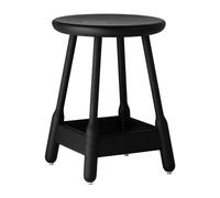 Massproductions Chaise de bar Albert 50 cm Chêne teinté noir