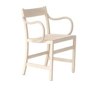 Massproductions Fauteuil Waiter XL Hêtre huilé blanc