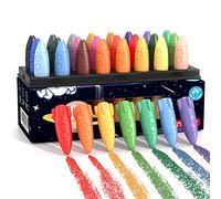 MASSRT Crayons spatiaux pour enfants de 2 à 4 ans, 24 couleurs vives, cadeau de coloriage pour enfants, crayons lavables pour tout-petits de 1 an, sans danger pour les enfants, crayon fusée non