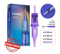MAST Pro Aiguilles à Cartouche de Tatouage Liner Rond Cône 7mm Précises et Affûtées Flux d’Encre Convient pour Tatouage ou Maquillage Permanent (PMU) RLT 10 0.30mm