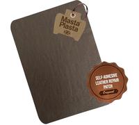 MastaPlasta Patch Autocollant pour la Réparation des Cuirs - Marron - XL 28 x 20 cm. Premiers secours pour canapés, sièges de voiture. Répare les trous