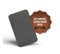 MastaPlasta Patch Autocollant pour la Réparation des Cuirs Premium. Gris 10cm x 6cm. Premiers Secours pour canapés, sièges de Voiture, Sacs à Main, Vestes