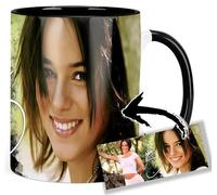 MasTazas Alizee Tasse Ceramique Intérieure et Poignée Noire Mug
