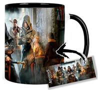 MasTazas Assassins Creed Syndicate Tasse Ceramique Intérieure et Poignée Noire Mug