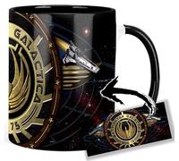 MasTazas Battlestar Galactica BSG 75 Tasse Ceramique Intérieure et Poignée Noire Mug