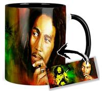 MasTazas Bob Marley Tasse Ceramique Intérieure et Poignée Noire Mug