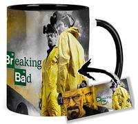 MasTazas Breaking Bad Bryan Cranston Aaron Paul Tasse Ceramique Intérieure et Poignée Noire Mug