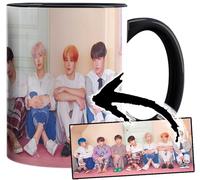 MasTazas BTS K-pop Tasse Ceramique Intérieure et Poignée Noire Mug