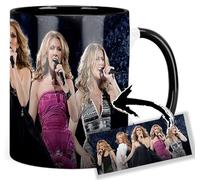 MasTazas Celine Dion D Tasse Ceramique Intérieure et Poignée Noire Mug