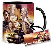 MasTazas Cobra Kai Ralph Macchio William Zabka Mary Mouser Peyton List Tasse Ceramique Intérieure et Poignée Noire Mug