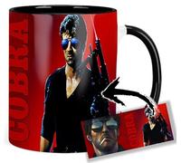 MasTazas Cobra Sylvester Stallone A Tasse Ceramique Intérieure et Poignée Noire Mug