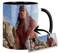 MasTazas Conan The Barbarian Arnold Schwarzenegger Tasse Ceramique Intérieure et Poignée Noire Mug