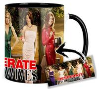 MasTazas Desperate Housewives Teri Hatcher Felicity Huffman Marcia Cross Eva Longoria Dana Delany Tasse Ceramique Intérieure et Poignée Noire Mug