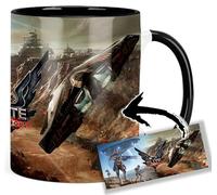 MasTazas Elite Dangerous Tasse Ceramique Intérieure et Poignée Noire Mug