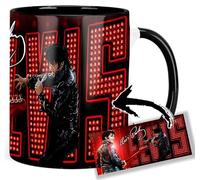 MasTazas Elvis Presley Tasse Ceramique Intérieure et Poignée Noire Mug