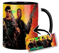 MasTazas Expend4bles The Expendables Sylvester Stallone Jason Statham Megan Fox Tasse Ceramique Intérieure et Poignée Noire Mug