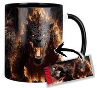 MasTazas Godzilla Tasse Ceramique Intérieure et Poignée Noire Mug
