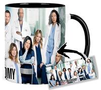 MasTazas Grey's Anatomy Tasse Ceramique Intérieure et Poignée Noire Mug