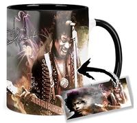 MasTazas Jimi Hendrix Tasse Ceramique Intérieure et Poignée Noire Mug