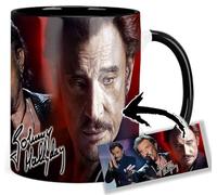 MasTazas Johnny Hallyday Tasse Ceramique Intérieure et Poignée Noire Mug