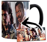 MasTazas Lethal Weapon Mel Gibson Danny Glover Tasse Ceramique Intérieure et Poignée Noire Mug