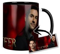 MasTazas Lucifer Tom Ellis B Tasse Ceramique Intérieure et Poignée Noire Mug