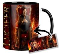 MasTazas Lucifer Tom Ellis Lauren German Tasse Ceramique Intérieure et Poignée Noire Mug