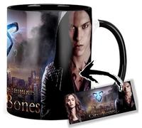 MasTazas Mortal Instruments City Of Bones Lily Collins Jamie Campbell Bower Tasse Ceramique Intérieure et Poignée Noire Mug
