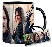 MasTazas Norman Reedus Daryl Dixon Tasse Ceramique Intérieure et Poignée Noire Mug AAA